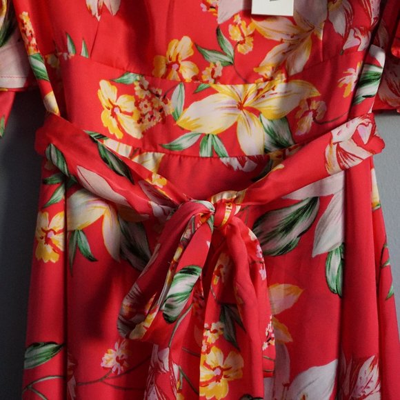 Revolve BB Dakota Trending Tropic Hot Pink Ruffle Mini Dress size 6 - Picture 10 of 15